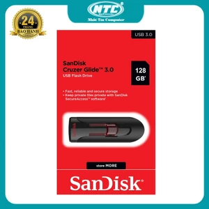 USB 3.0 SanDisk CZ600 Cruzer 128GB 100MB/s (Đen)
