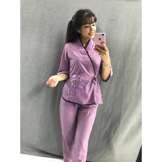 Nhật Nơ Thêu Chữ Tâm Nữ #Đồ Lam Đi Chùa