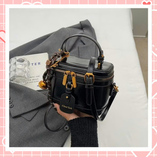 Túi cốp nữ túi xách đeo chéo da nhăn siêu xinh phong cách trẻ trung tặng charm chuông Liistore K254