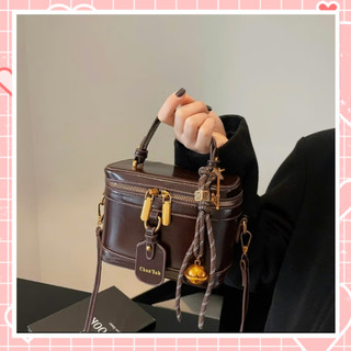 Túi cốp nữ túi xách đeo chéo da nhăn siêu xinh phong cách trẻ trung tặng charm chuông Liistore K254