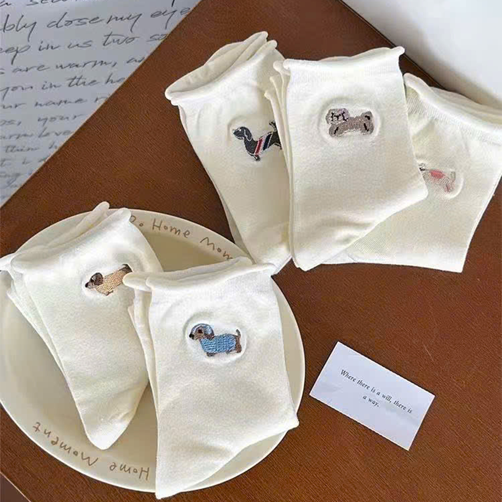 Tất vớ nữ cổ nhún họa tiết dệt dễ thương, chất liệu cotton mềm mịn co giãn 4 chiều - Ekiu Shop