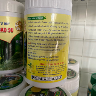 Kích thích ra mủ cao su Tứ Quý 7 Tác động Phân bón vi lượng miệng cao - Hũ 500g