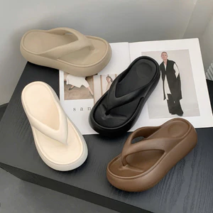 Dép Tông Đi Biển Nữ Đế Độn 5cm Dép Bánh Mì Xỏ Ngón Đế Cao Chống Trơn Trượt Êm Chân X839