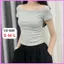 Áo Trễ Vai Ngắn Tay Dáng Vừa RANSHI Thiết Kế Bẹt Vai Ôm Body Mặc Đi Chơi Đi Cà Phê Chất Thun Gân - RA309