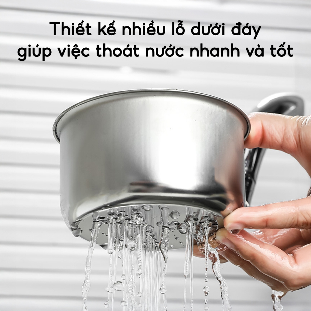Khay Lọc Rác Thiên Nga Gắn Bồn Rửa Chén Bát Giỏ Lọc Rác Inox 304 Treo Bồn Rửa Chống Tắc Nghẽn