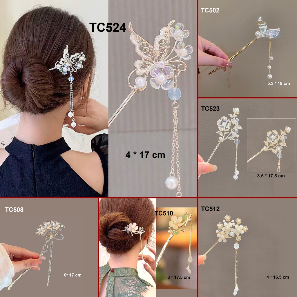 Ảnh GOTI - Trâm Cài Tóc Phong Cách Cổ Điển, Cổ Trang, Hiện Đại Phụ Kiện Trang Trí Dành Cho Nữ TC509 1