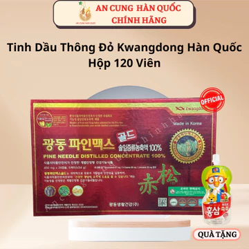 Tinh Dầu Thông Đỏ Kwangdong Hàn Quốc Hộp 120 Viên Hỗ Trợ Sức Khỏe