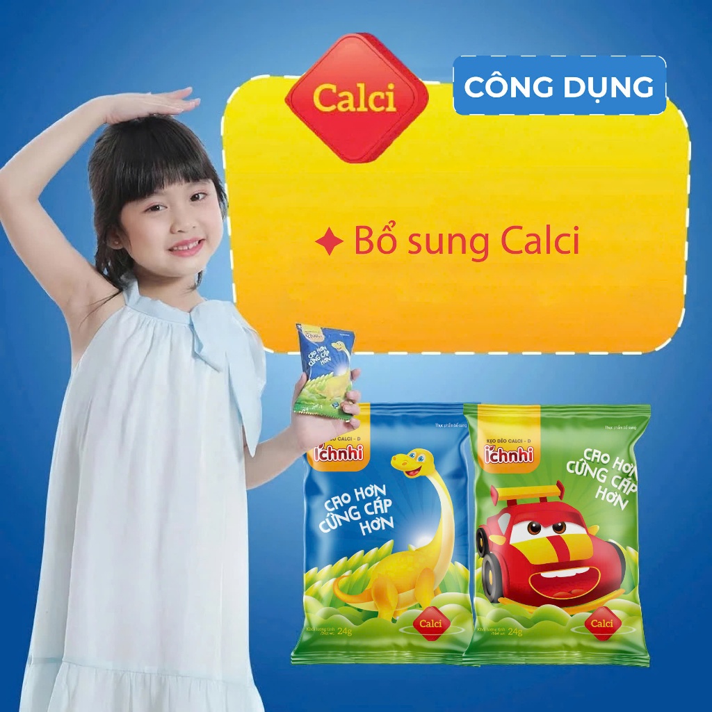 Ảnh Kẹo dẻo Calci-D Ích Nhi dây 10 gói cho bé bổ sung canxi 2