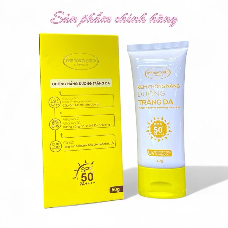Kem Chống Nắng Trắng Da One Today Gold 50gram Chính Hãng