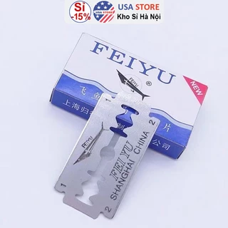 Bộ 10 Dao Lưỡi Dao Cạo Râu Feiyu - Dao Lam Thép Hàng Nội Địa