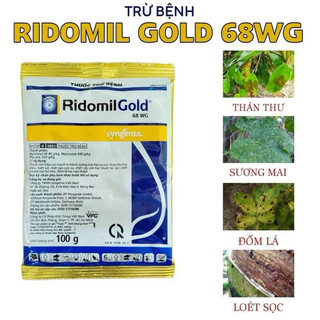 Ridomil Gold 68WG  nấm bệnh, thối rễ, xì mủ, loét sọc miệng cạo cây trồng - Gói 100g