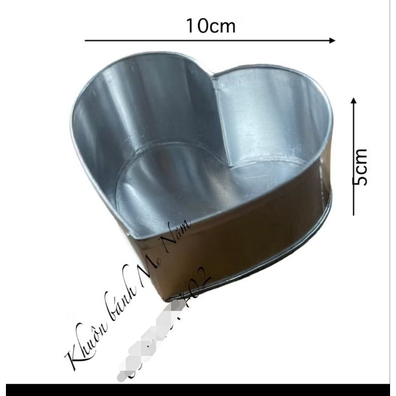 Khuôn tim nhôm dùng đổ rau câu, nướng bánh...