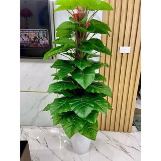 Cây giả - cây trầu bà leo giả 1m6, 63 lá (loại 1) decor, trang trí nhà cửa, văn phòng