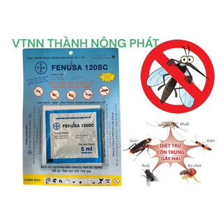 FENUSA 120SC chế phẩm trừ Ruồi, Muỗi, Kiến, Dán, Bọ Chét - Gói 5ml