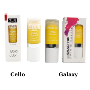 Mực CELLO Galaxi Vàng Chanh Hàn Quốc Chính Hãng – Lên Màu Sáng Đẹp, Bám Màu Lâu, Dùng Cho Phun Xăm