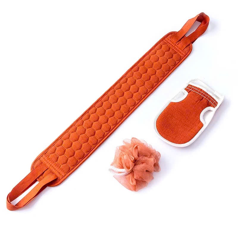 COMBO 3 DÂY TẮM TẠO BỌT LÀM SẠCH CƠ THỂ - Set 3 Bông Tắm Chà Lưng Tiện Dụng Dễ Dùng,Bông Tẩy Tế Bào Chết Kiểu Nhật