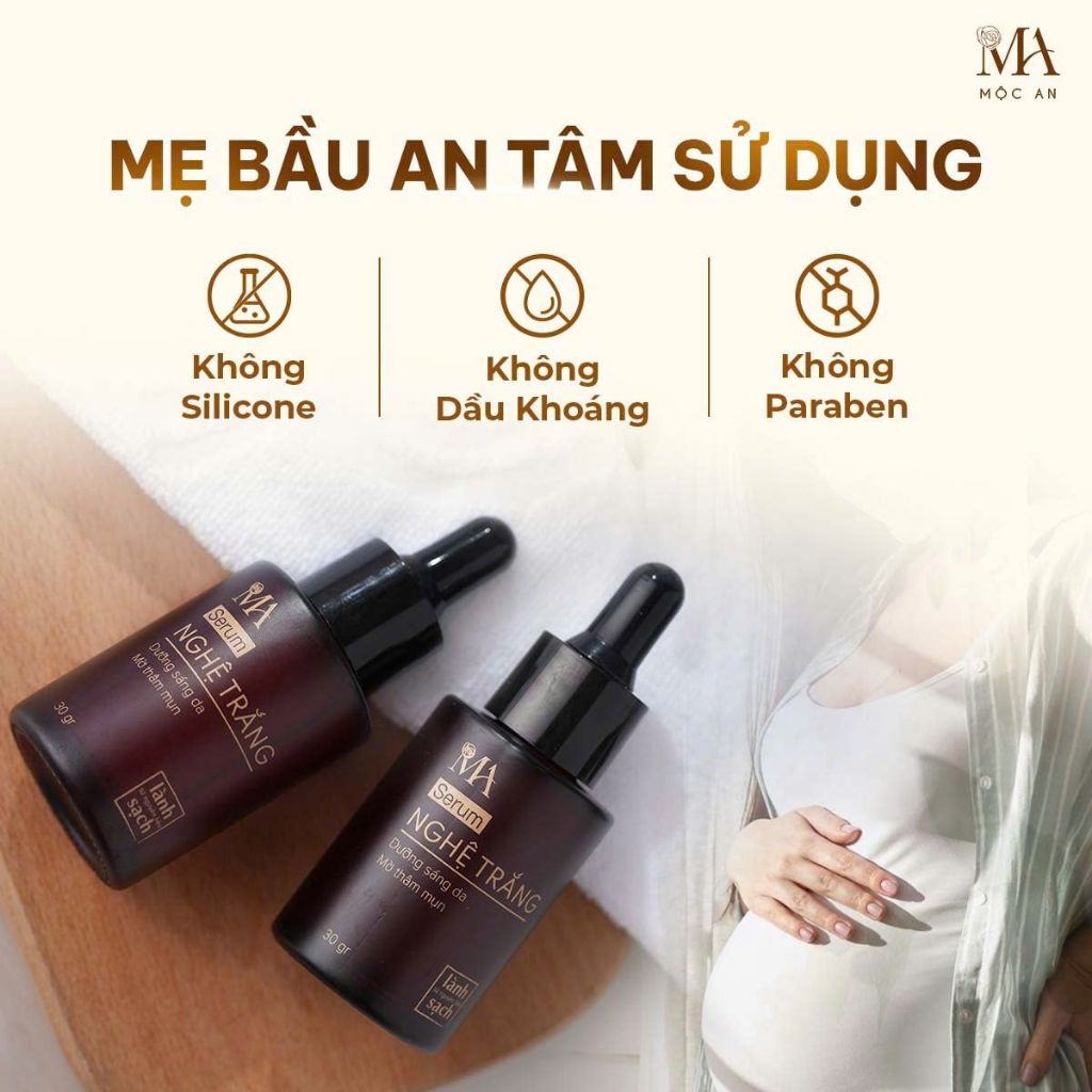 Ảnh Serum Dưỡng Da Mộc An Nghệ Trắng Cấp Ẩm Sâu, Giảm Mụn Mờ Thâm Nám Chăm Sóc Làn Da Trắng Mịn 30g 4