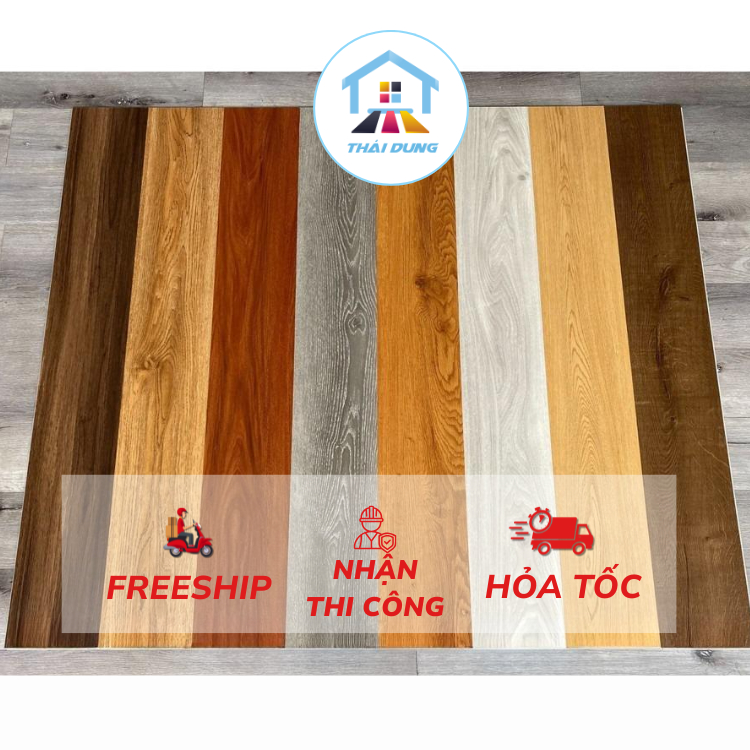 ( Bộ 20Tấm) SÀN NHỰA GIẢ GỖ 45cm x15cm có keo sẵn bóc dán, chống nước HCM