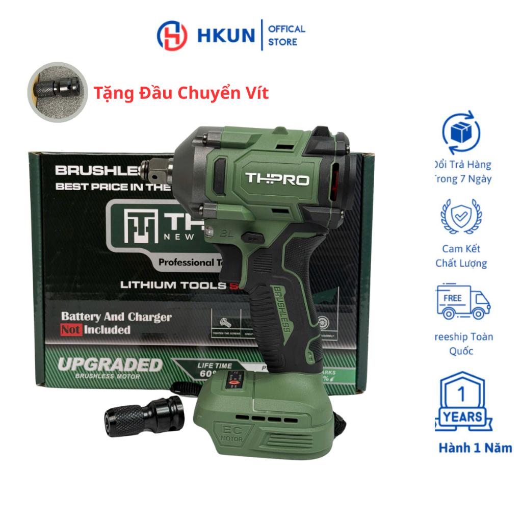 Thân Siết Bulong THPRO Mod- TH6360Pro Động Cơ Không Chổi Than Lõi Đồng Lực Siết 360nm