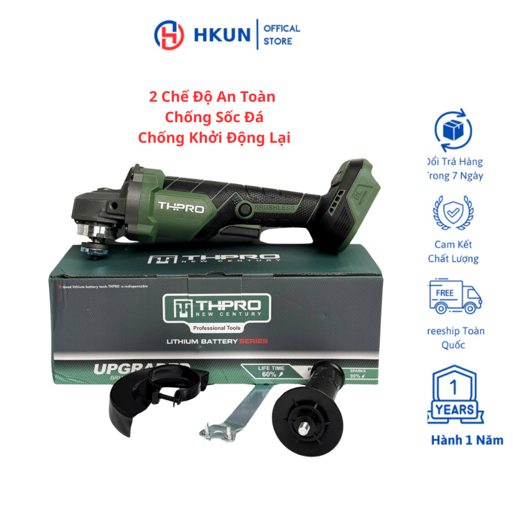 Thân Máy Mài Pin THPRO Mod TH-8100  Động Cơ Không Chổi Than Chân Pin Phổ Thông