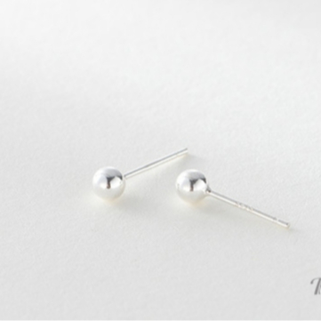 Khuyên tai bạc nam minidot tròn trơn nhiều size màu đen vàng trắng (1 chiếc) | GEMY SILVER K245 K56