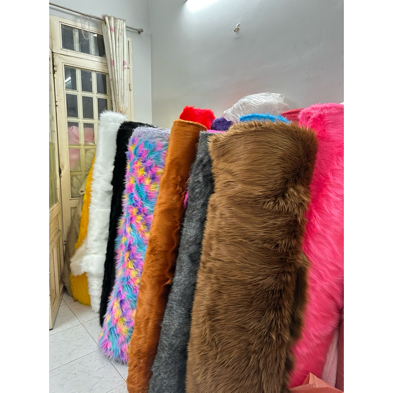Tấm lông lót bàn trang điểm - Thảm lông chụp hình 50x80