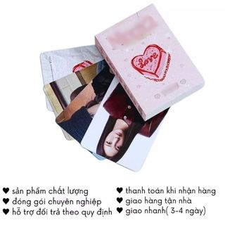 Card Lomo Hologram Hộp 50 Tấm Bo Góc Vibe Kpop Fanmade Timo QT47