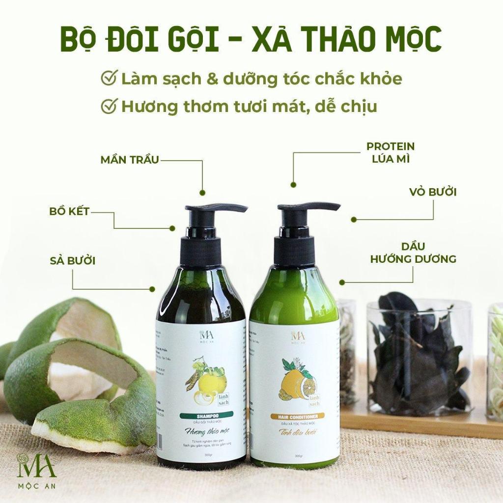 Ảnh Bộ Dầu Gội Xả Thảo Mộc Mộc An Giảm Gãy Rụng, Nuôi Dưỡng Mái Tóc Chắc Khoẻ 4