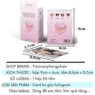 Card Bl.ack.P,ink Hologram Lomo 50 Tấm Bo Góc Vibe Kpop Fanmade QT37