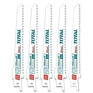 TOTAL Bộ 5 lưỡi cưa kiếm 150mm cắt gỗ TRSB611D