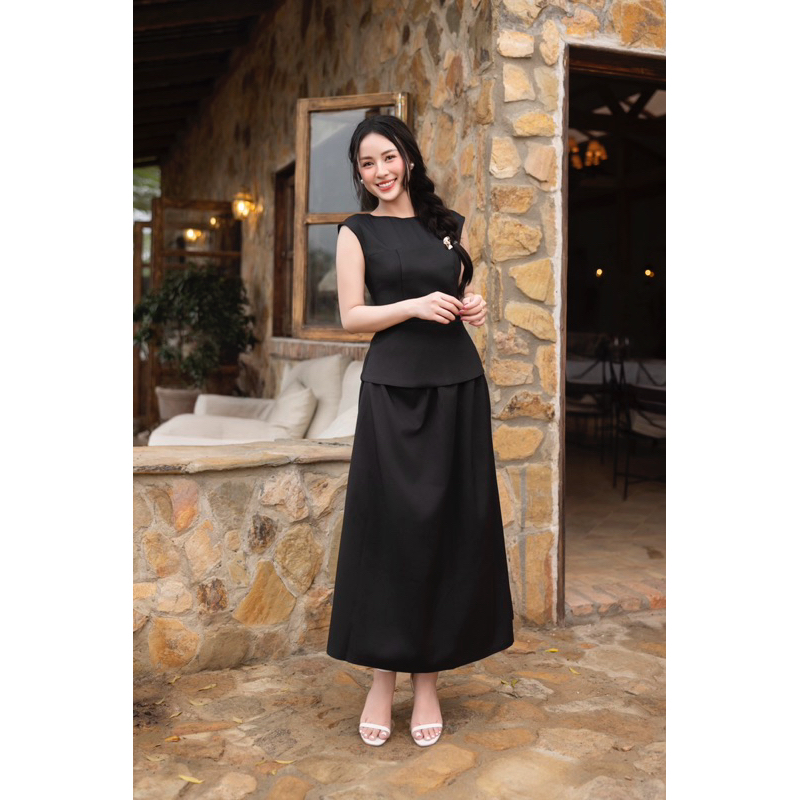H.E.E - Set váy Minya Set thiết kế áo phối voan kèm váy dáng dài cao cấp, thanh lịch