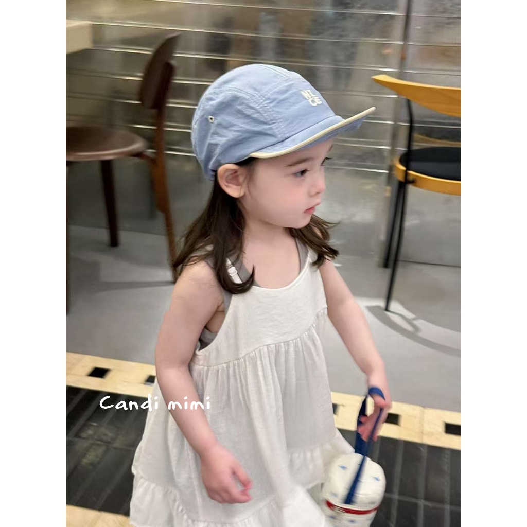 CANDI MIMI Váy babydoll hai dây trắng tiểu thư - Phong cách Hàn Quốc