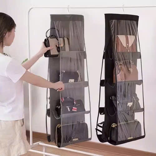 Túi Treo Giỏ Xách Chống Bụi Trong Suốt,Giỏ Treo Túi Xách 6 Ngăn Tiện Lợi - TÚI ĐỰNG TÚI XÁCH TIẾT KIỆM KHÔNG GIAN TỦ