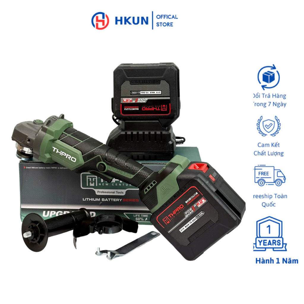 Máy Mài Pin THPRO TH-8100 Động Cơ Không Chổi Than Lõi Đồng