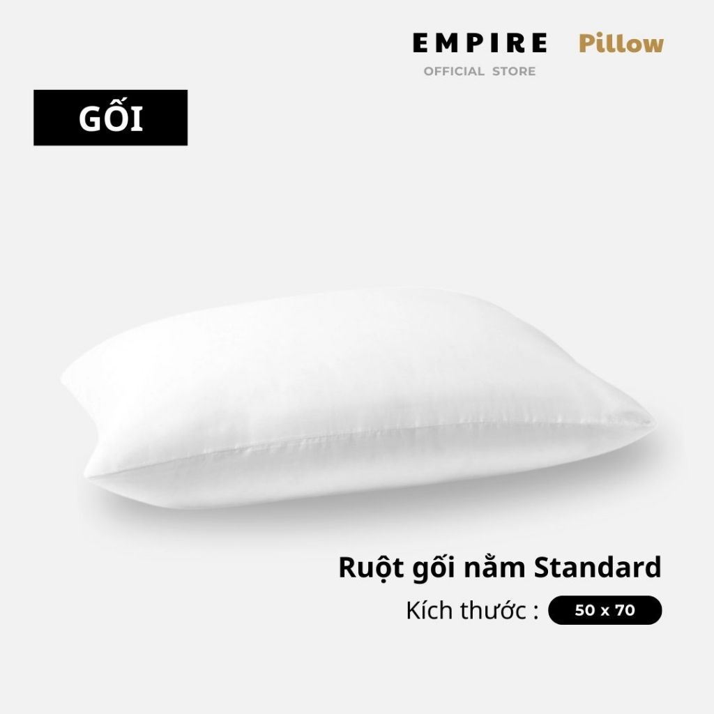 Ruột gối nằm bông gòn kích thước 50x70 Empire cao cấp gối nằm êm ái thoải mái không mùi hôi - EMPIRE | Bedding & Decor