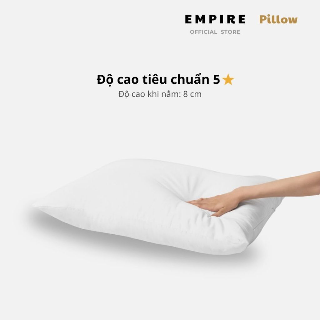 Ruột gối nằm bông gòn kích thước 50x70 Empire cao cấp gối nằm êm ái thoải mái không mùi hôi - EMPIRE | Bedding & Decor