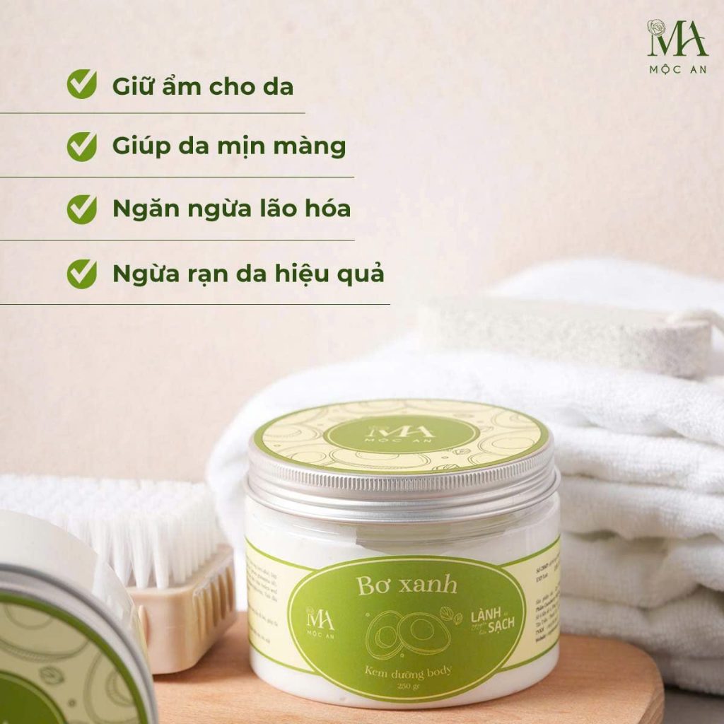 Ảnh Kem Dưỡng Body Mộc An Chiết Xuất Bơ Xanh Cấp Ẩm, Dưỡng Da Sáng Mịn 250g 3