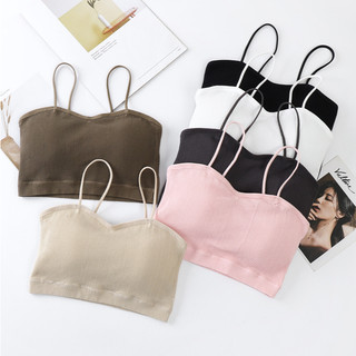 Combo 3 Áo bra nữ cotton gân tăm form đẹp 2 dây sợi bún co dãn thoải mái chống hằn King Shop B-7719