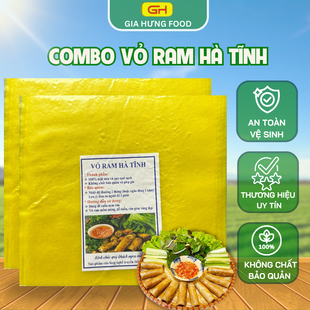 Vỏ Ram Hà Tĩnh Loại Ngon _ COMBO Bánh Tráng Cuốn Nem Chiên Giòn, Hàng Chuẩn .                    CẢM ƠN ĐÃ ĐẶT HÀNG !!!.