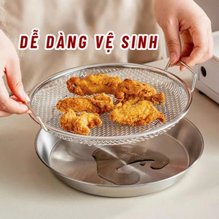 Set Vỉ Lưới Lọc Dầu Inox 304 Cao Cấp - Dụng Cụ Lọc Và Đựng Thực Phẩm Tiện Lợi, Bền Đẹp, Dễ Vệ Sinh