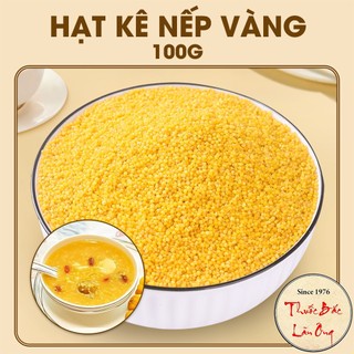 Hạt kê nếp vàng đã tách vỏ 100g, hạt kê sạch hữu cơ - Lãn Ông