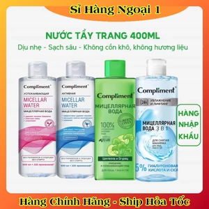 Nước Tẩy Trang Compliment Micellar Water - Dành cho da dầu mụn - Da Nhạy Cảm 400mL của Nga