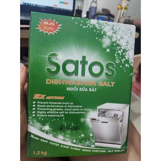 Muối rửa bát , rửa chén Satos tinh khiết đến 99,4% theo tiêu chuẩn Châu Âu 1.2kg