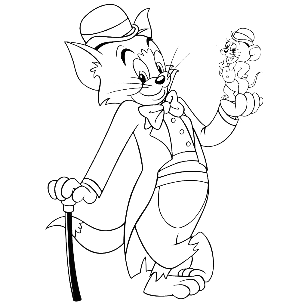 Bộ 50 tranh tô màu TOM AND JERRY khác nhau không trùng lặp cho bạn thỏa sức sáng tạo