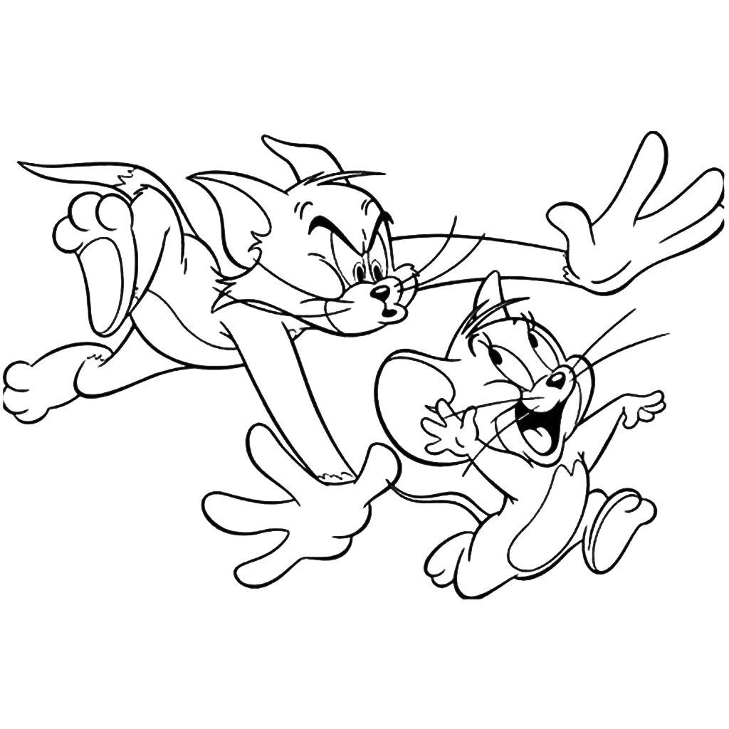 Bộ 50 tranh tô màu TOM AND JERRY khác nhau không trùng lặp cho bạn thỏa sức sáng tạo