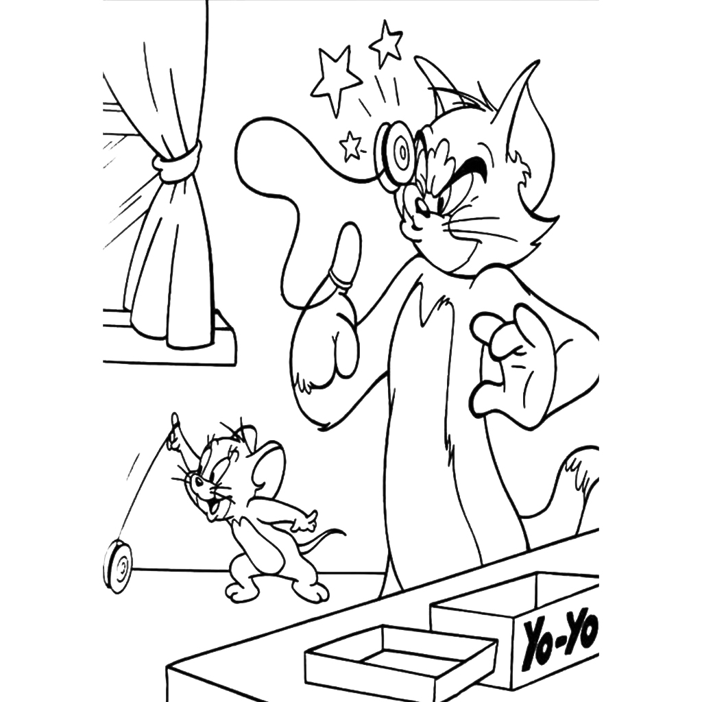 Bộ 50 tranh tô màu TOM AND JERRY khác nhau không trùng lặp cho bạn thỏa sức sáng tạo