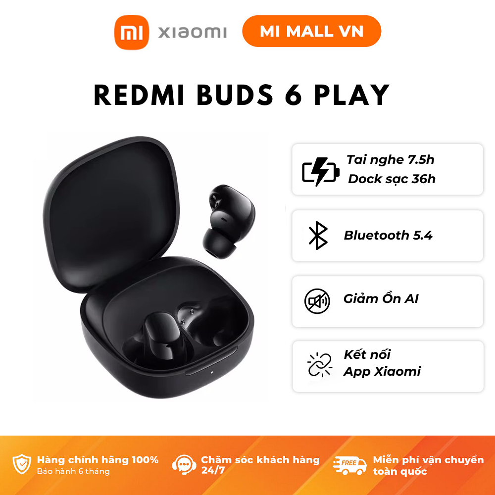 Ảnh Tai Nghe Bluetooth Xiaomi Redmi Buds 6 Play / Buds 6 Active / Buds 6 / Buds 5 / Buds 5 Pro -  BH 12 Tháng 4