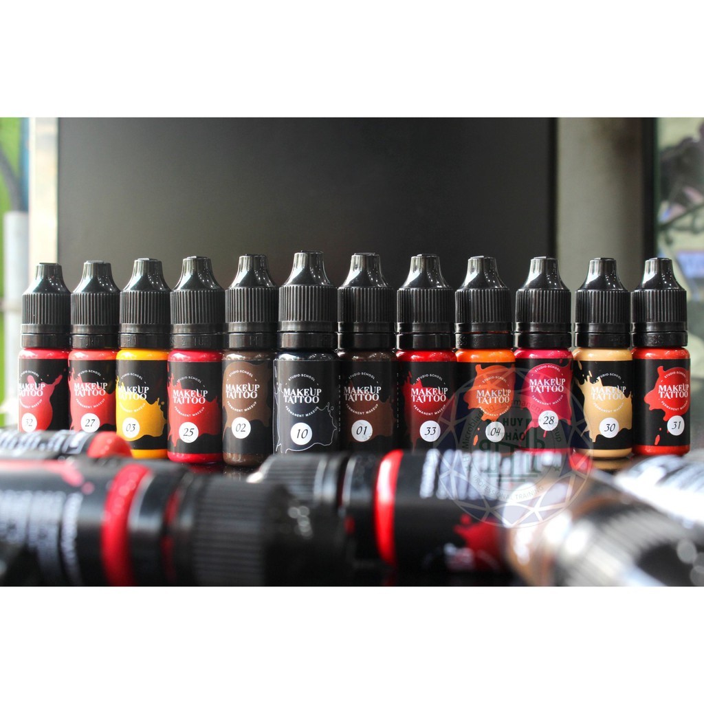 Mực Makeup Tattoo Chính Hãng Nga – Chuyên Dùng Phun Xăm Thẩm Mỹ Mày, Môi, Mí, Mini 5ml / Fullsize 10ml