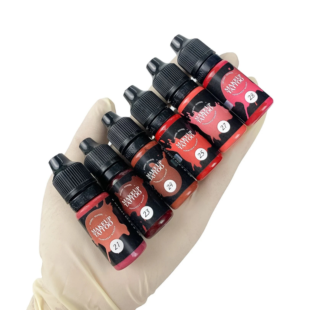 Mực Makeup Tattoo Chính Hãng Nga – Chuyên Dùng Phun Xăm Thẩm Mỹ Mày, Môi, Mí, Mini 5ml / Fullsize 10ml