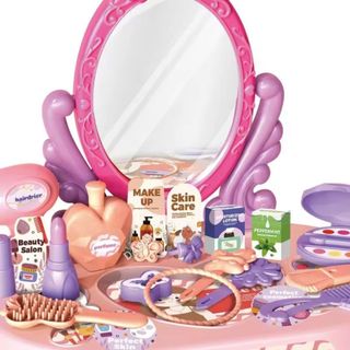 Bộ đồ chơi bàn trang điểm đầy đủ phụ kiện máy sấy son phấn quà tặng cho bé gái HT Toys